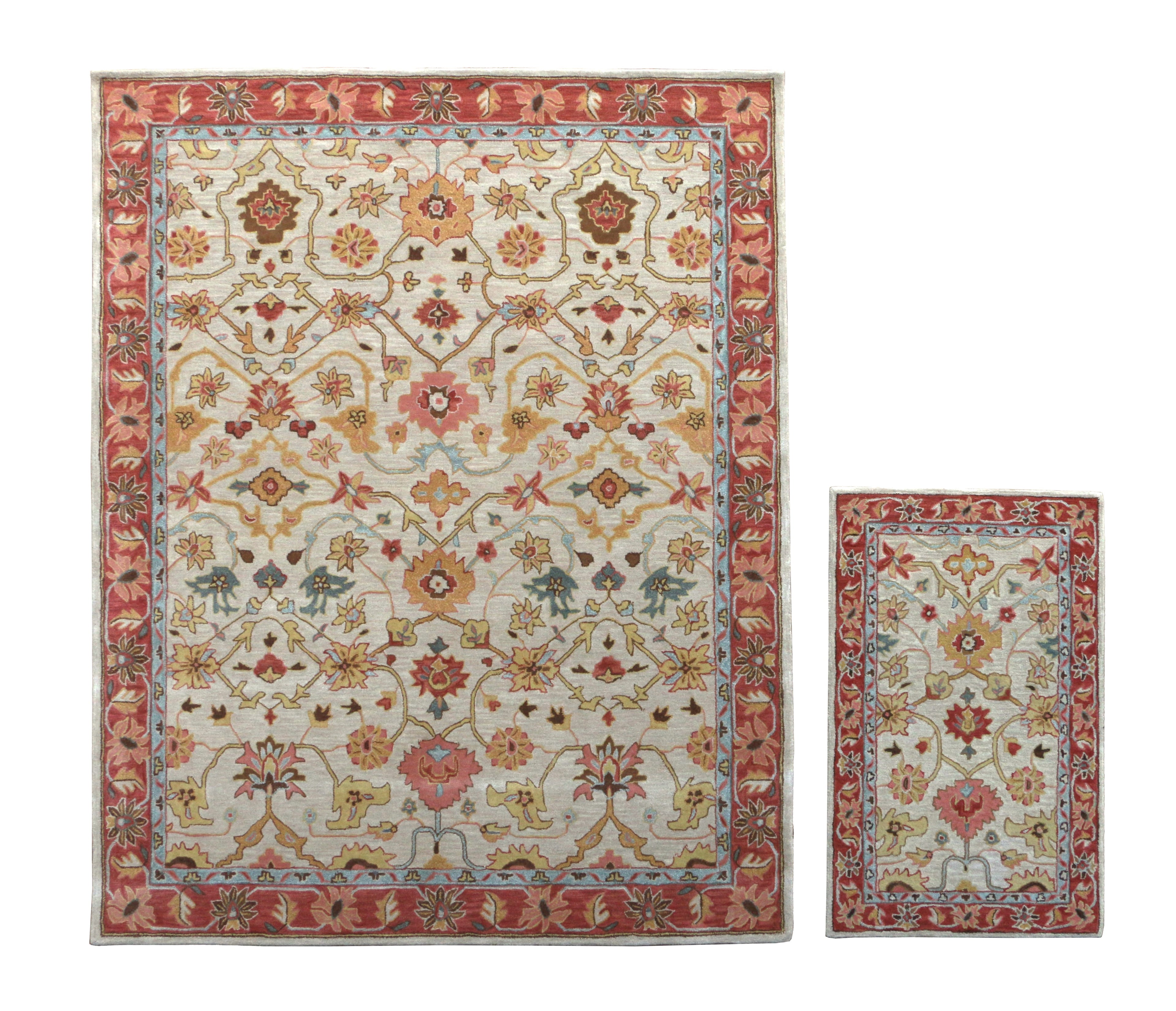 Ballard Medina Beige Oriental Style Handmade Tufted 100% Area Woolen Rugs