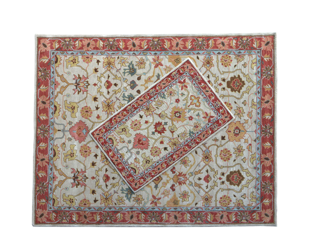 Ballard Medina Beige Oriental Style Handmade Tufted 100% Area Woolen Rugs