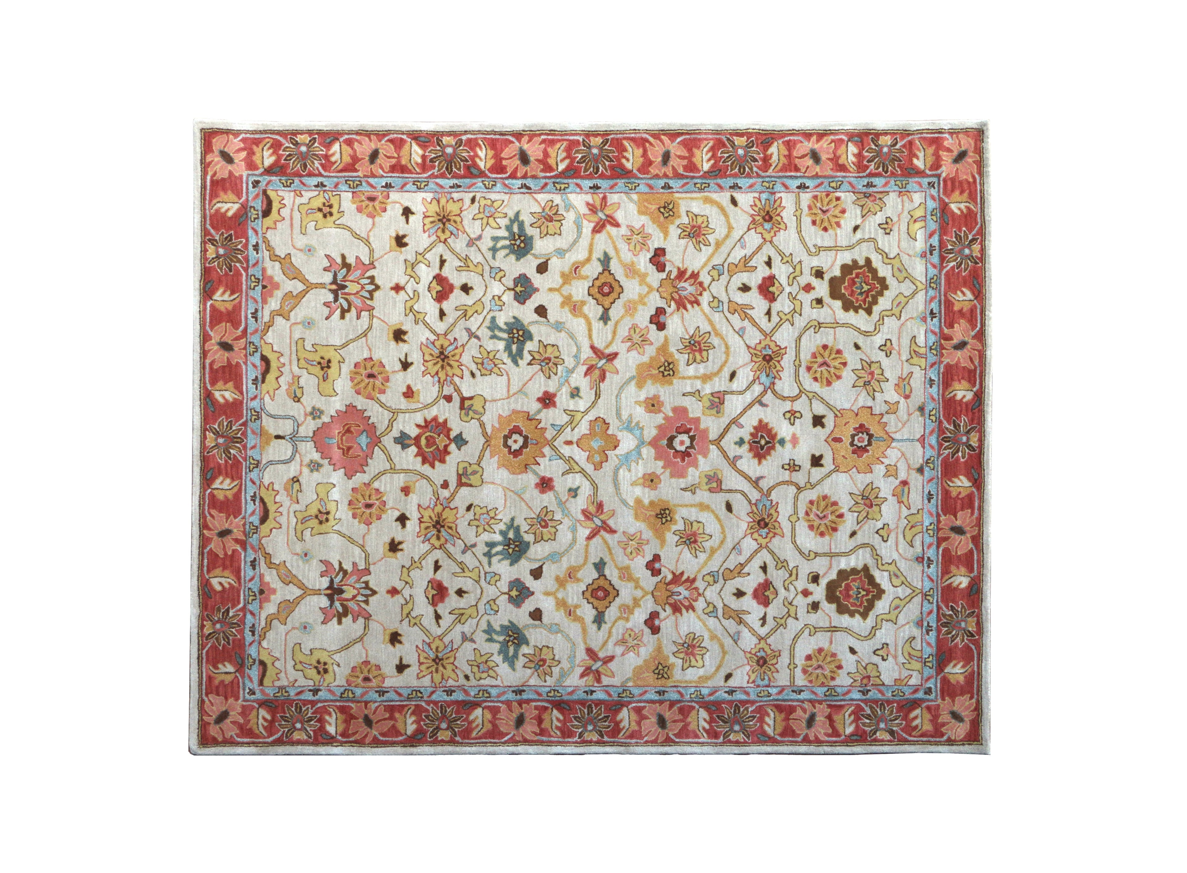 Ballard Medina Beige Oriental Style Handmade Tufted 100% Area Woolen Rugs