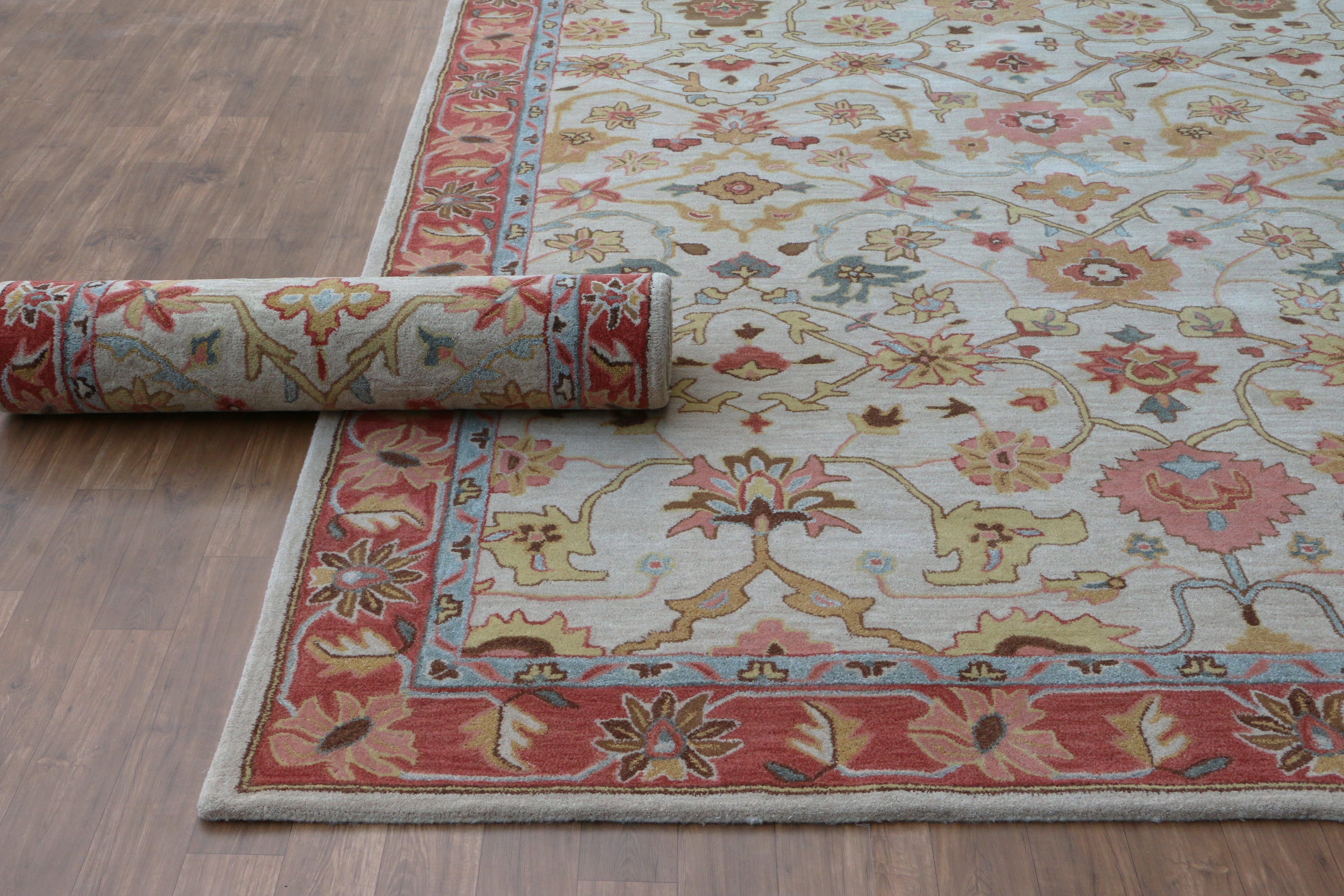 Ballard Medina Beige Oriental Style Handmade Tufted 100% Area Woolen Rugs