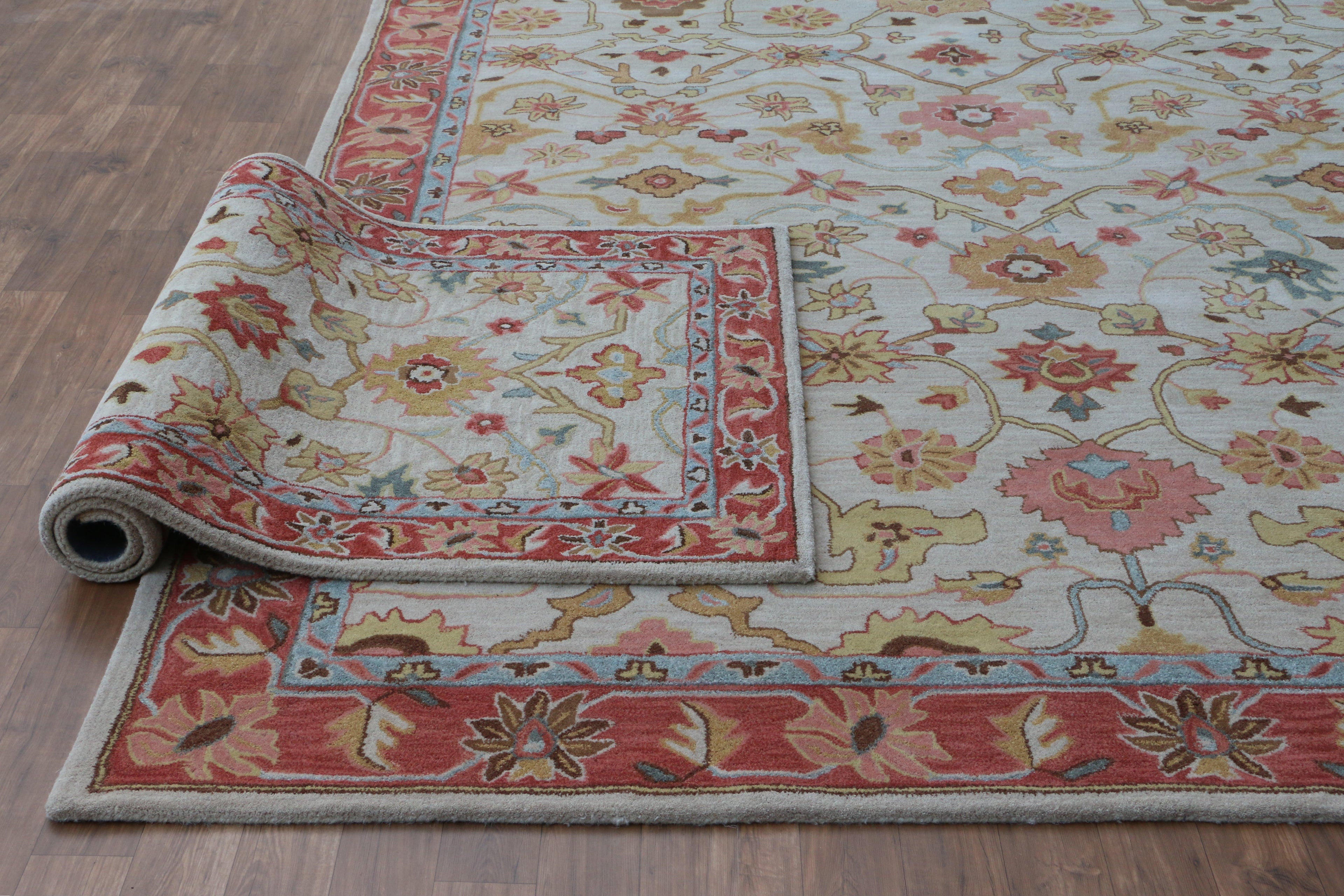 Ballard Medina Beige Oriental Style Handmade Tufted 100% Area Woolen Rugs