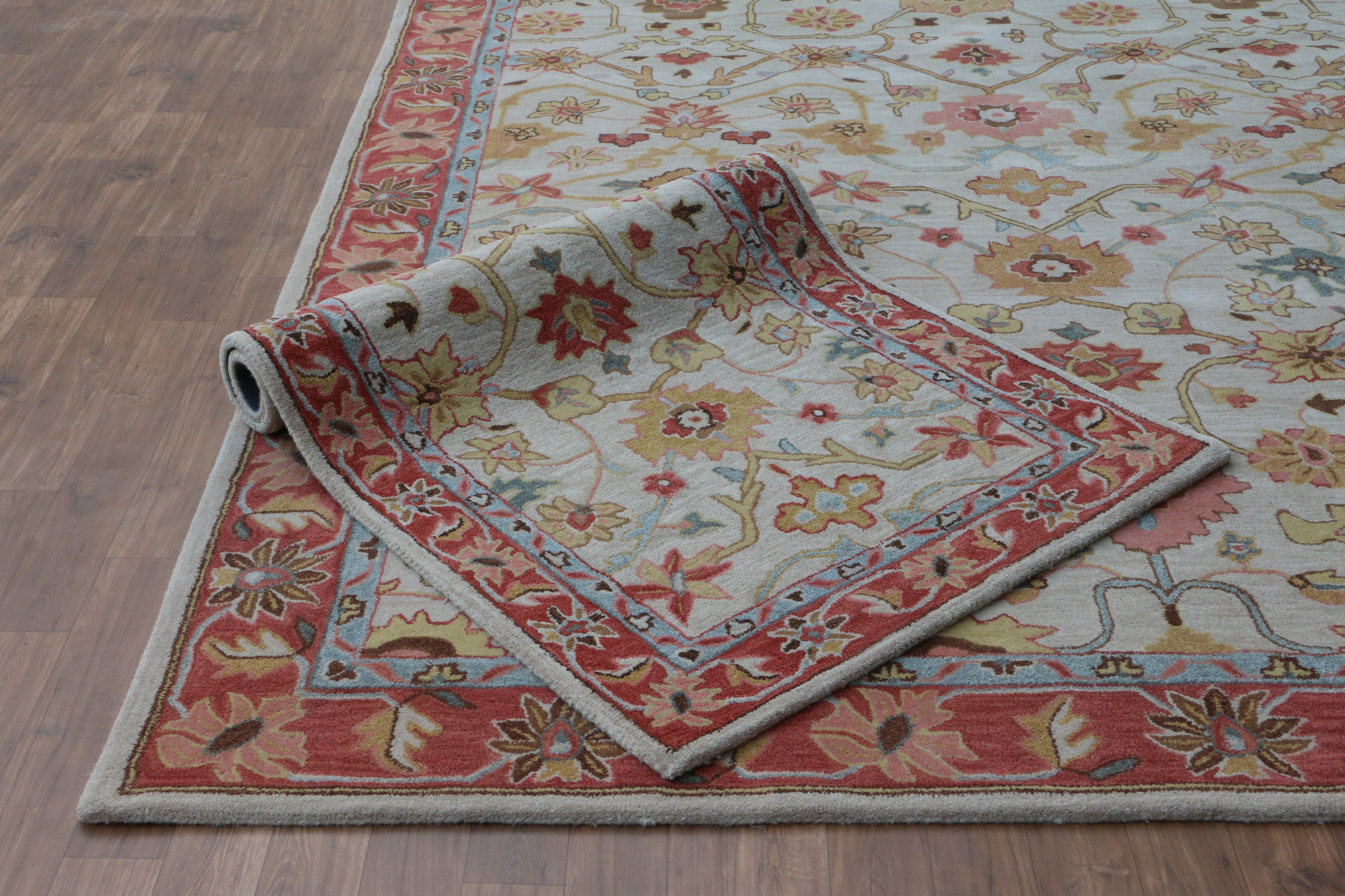 Ballard Medina Beige Oriental Style Handmade Tufted 100% Area Woolen Rugs