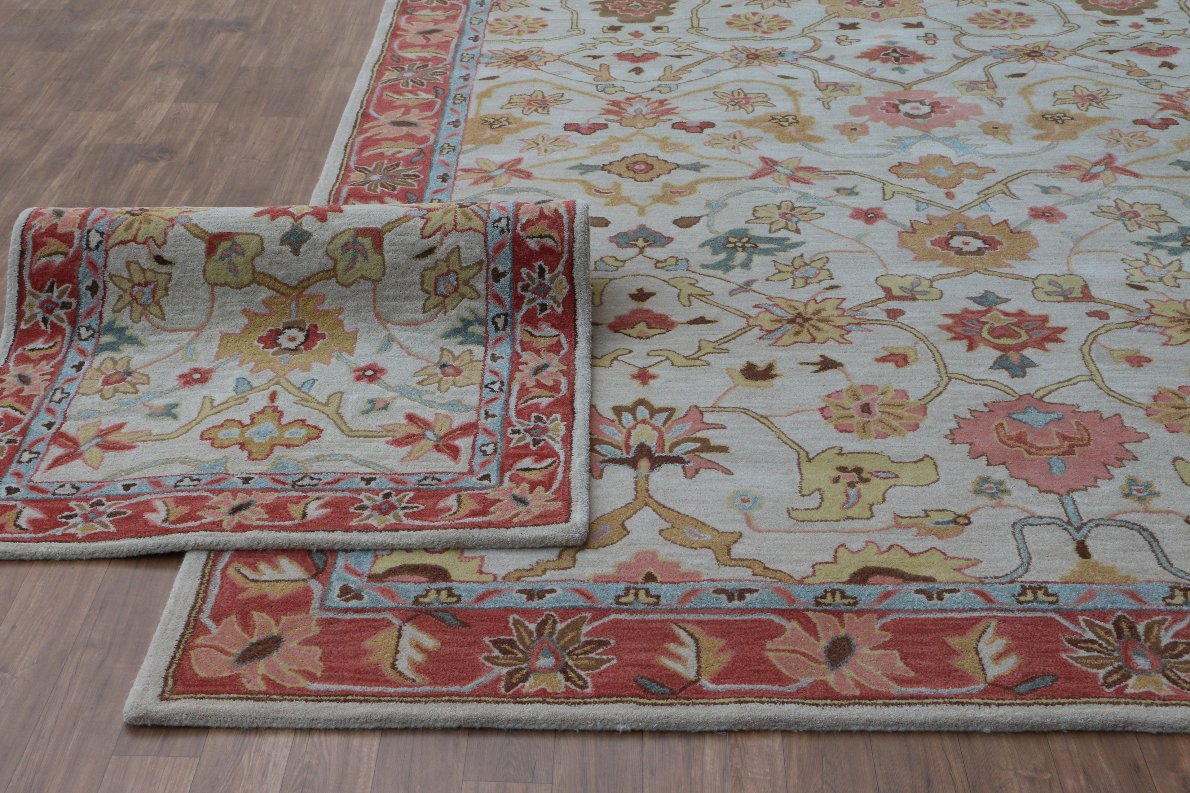 Ballard Medina Beige Oriental Style Handmade Tufted 100% Area Woolen Rugs